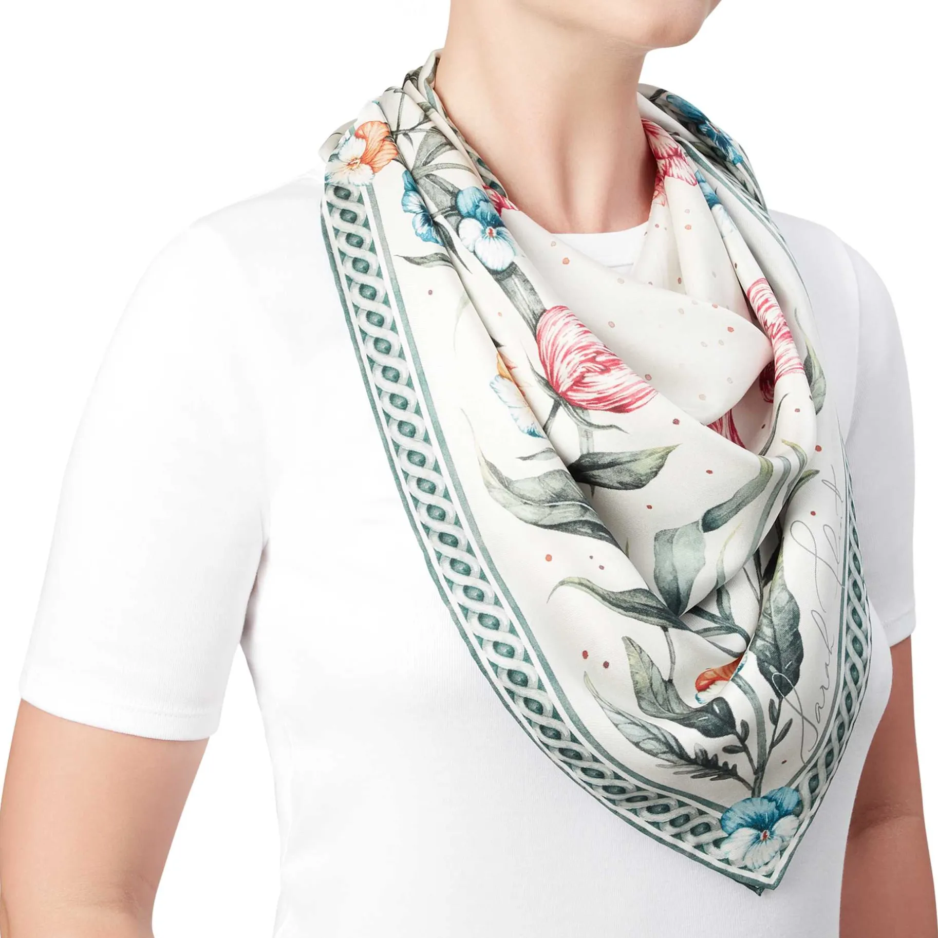 Belts & Scarves-Sarah Flint Blooming Petal Scarf 90
