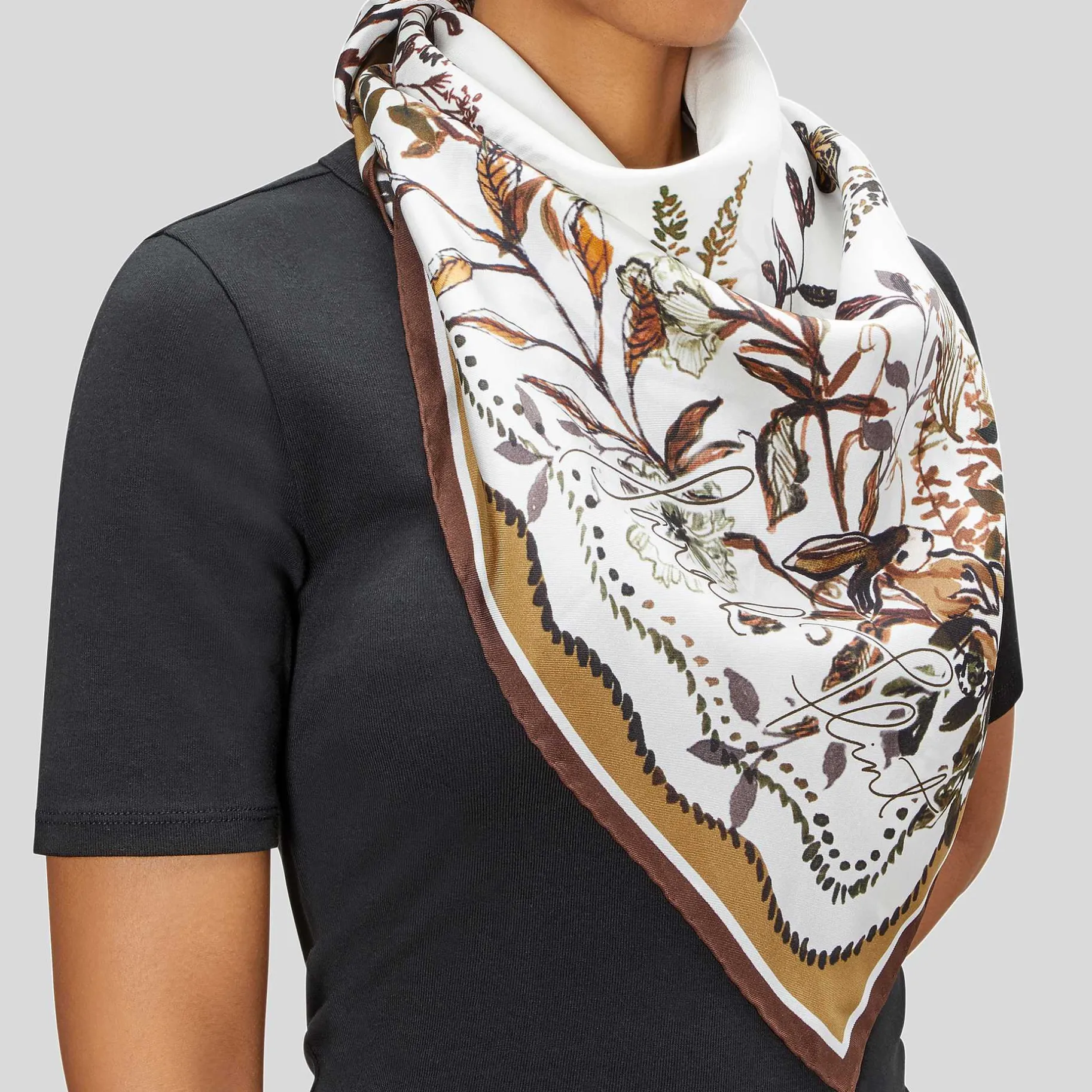 Belts & Scarves-Sarah Flint Hidden Garden Scarf 90