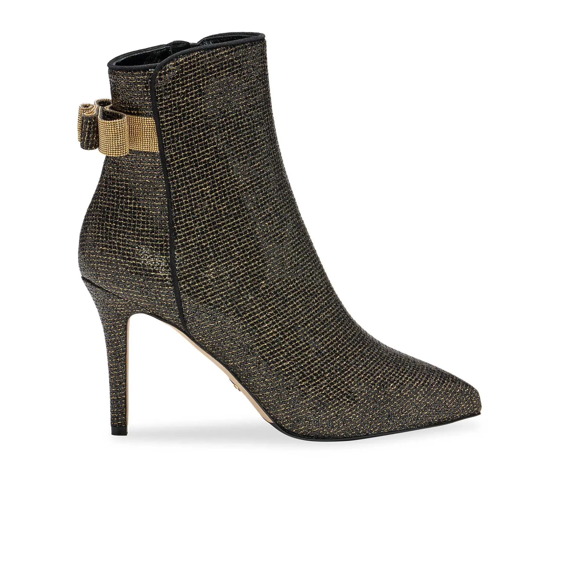 Boots & Booties-Sarah Flint Perfect Gold Bow Dress Bootie 90