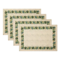 Home-Sarah Flint 4-Piece Rectangular Placemat Set